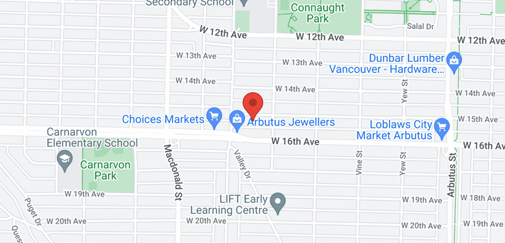 map of 2546 W 15TH AVENUE
